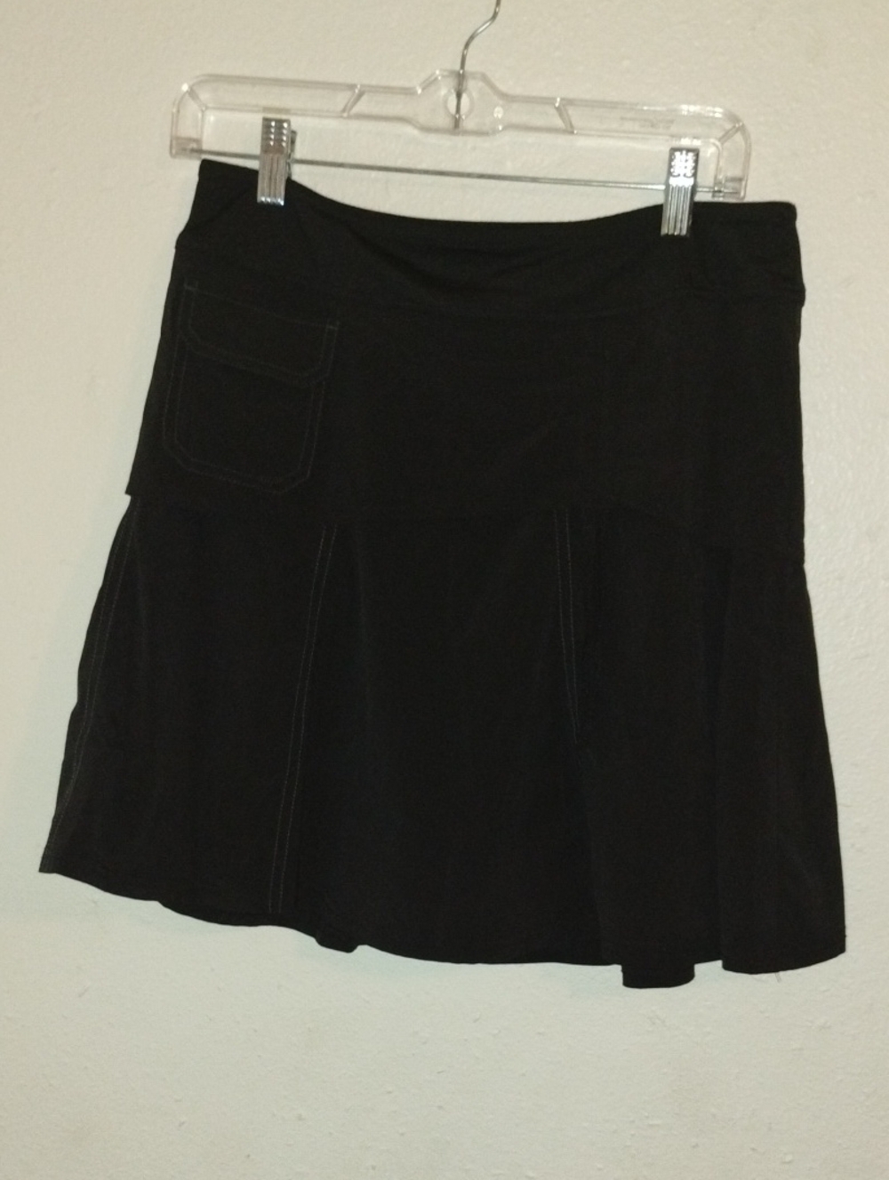 Athleta Black Circle Skirt with Side Patch Pocket